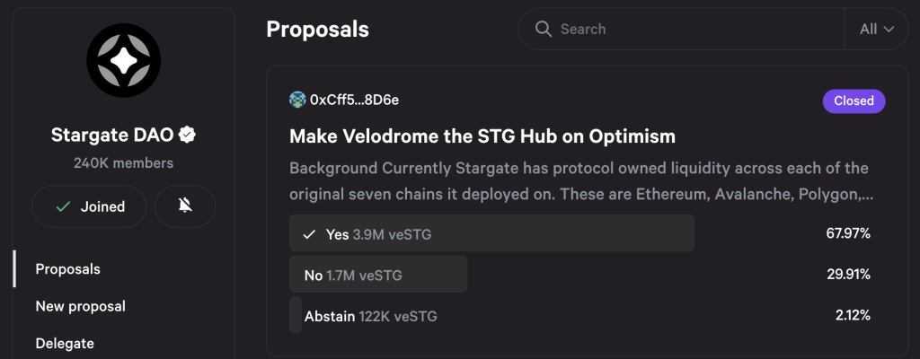 Stargate DAO Proposal