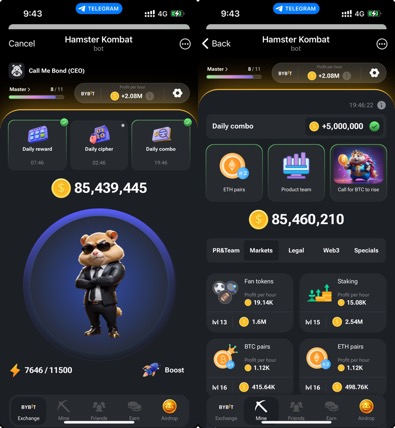 Hamster Kombat Telegram App